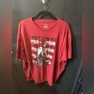 Six Flags Hey Puddin Red Graphic Men's Shirt